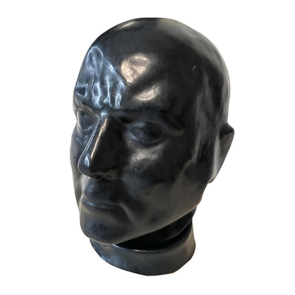 Black Latex Hood Masks for Parties Cosplay, DIY Full Face Latex Mask for Men, Novelty Rubber Masquerade Ball Club Costumes