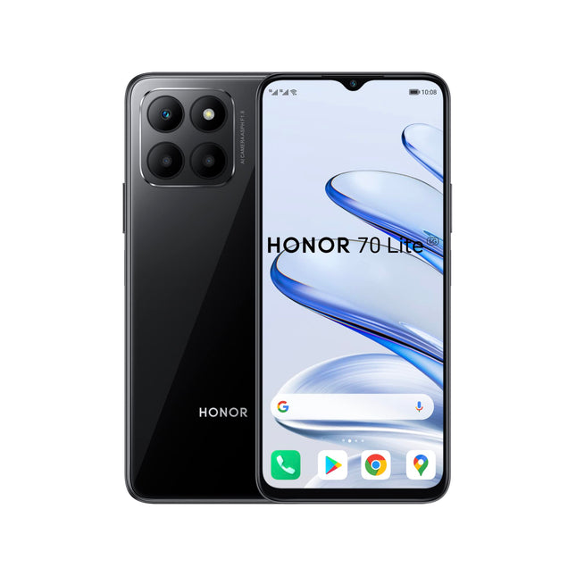 HONOR 70 Lite, nutitelefon 5G, 4GB+128GB, 6,5" 90Hz FullView ekraan, 5000mAh, Android 12, kahe SIM-kaardiga, südaöömust