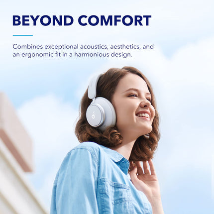Soundcore by Anker Space Q45 Bluetooth-kõrvaklapid, adaptiivne aktiivne mürasummutus kuni 98%, 50 tundi taasesitust, rakenduste juhtimine, LDAC kõrglahutusega juhtmevaba heli, kerge disain, kristallselged kõned