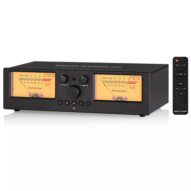 Douk Audio VU3PRO Amplifier/Speaker Selector VU Meter 2-IN-2-OUT Switcher Box (VU3PRO)