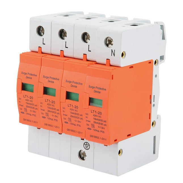 4P 20KA 420VAC House Surge Protection Low Voltage Arrester