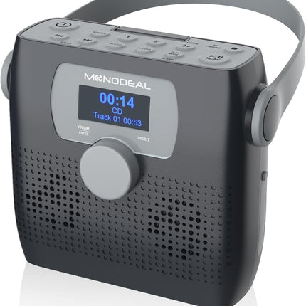 UUS 2024. aasta kaasaskantav CD-mängija FM-raadioga, MONODEAL Bluetooth Boombox CD-mängija kõlariga, laetav kaasaskantav CD-mängija FM-raadioga, kõlar, unetaimer