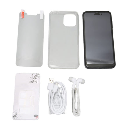 I14pro Max nutitelefon, 6,1-tolline IPS HD ekraan, 4G võrguga mobiiltelefon, 3 GB RAM, 64 GB ROM, 4000 mAh aku, mobiiltelefon, näotuvastus, GPS, kahekordne SIM-kaart, 16MP tagumine kaamera + (sinine)