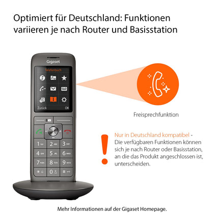 Gigaset CL660 - Juhtmeta DECT-telefon ilma automaatvastajata suure TFT-värvilise ekraaniga - kaasaegne kasutajaliides, õhuke disain, antratsiitmetallik [saksa versioon]