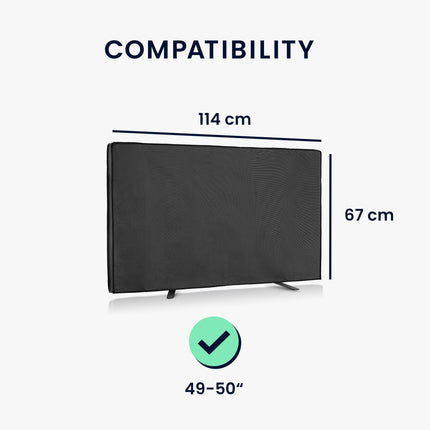 kwmobile 49-50" välistingimustes kasutatav teleriümbris - teleriümbrise ekraanikaitse - ilmastikukindel kaitseümbris - must