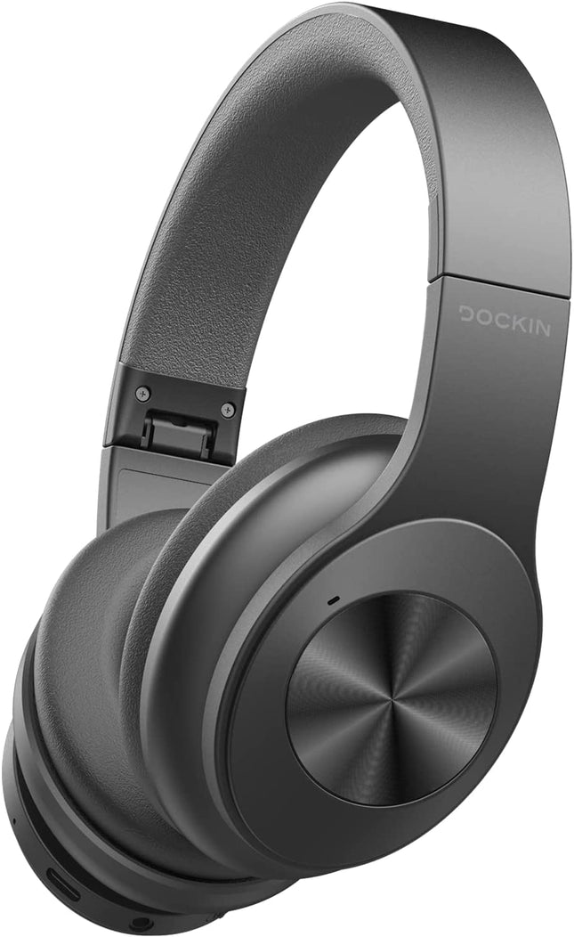 DOCKIN D Pure NC juhtmevabad Bluetooth-kõrvaklapid, aktiivse mürasummutusega ANC-kõrvaklapid, 42 tundi aku tööiga, aptX HD, Bluetooth 5.1 kõrvaklapid, madal latentsusaeg, kokkupandav Bluetooth-peakomplekt, AUX
