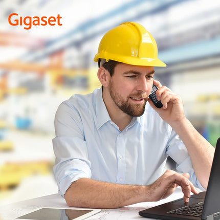 Gigaset E630 - vastupidav juhtmeta DECT-telefon - töökoja käsitelefon - põrutuskindel, tolmukindel ja veekindel (IP65) - vibratsioonialarm - helitugevuse regulaator, must [saksakeelne versioon]