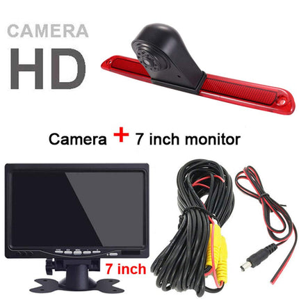 Waterproof parking camera brake light rear view camera integrated in 3rd brake light camera with 4.3" LCD monitor for van roof camera Mercedes Sprinter W906/Crafter Caravelle