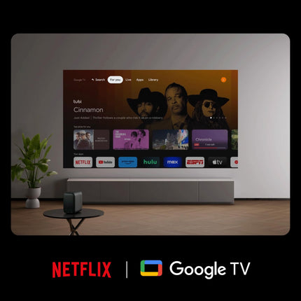 [Google TV/Netflix] Xming Page One nutikas projektor WiFi6 ja Bluetooth-filmiprojektoriga, ametlikult litsentseeritud Netflix 1080P projektor kodukino ja õues filmide jaoks, autofookus,