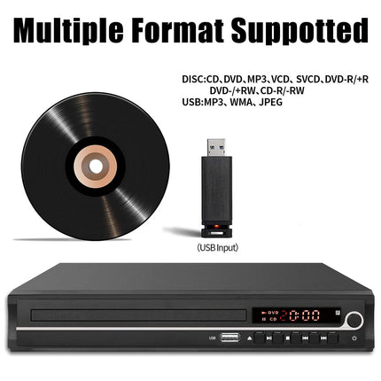 VATI DVD Player for TV, Region-Free HDMI DVD Player for Smart TV, Supports 1080P Full HD with HDMI Cable, Remote Control, USB Input