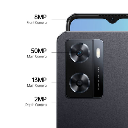 Oppo A57s, 4+128GB, tähine must, SIM-kaardita lukustamata nutitelefon, 33W SUPERVOOC, 5000mAh aku, 50MP kaamera