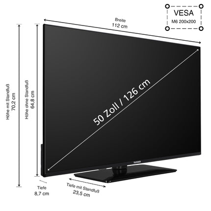 Telefunken 50-inch Android Smart TV (4K UHD, HDR Dolby Vision, Triple Tuner, Bluetooth, Dolby Atmos) D50U750X2CWI