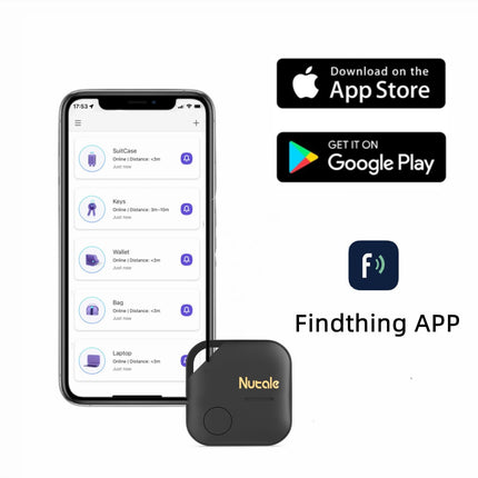 Nutale Pro Key Finder 1PCS Black - Bluetooth Key Finder Compatible with iOS and Android Item Locator for Car Keys Pet or Backpacks