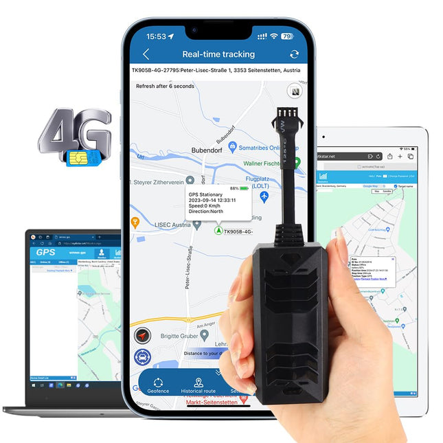 GPS-jälgija 4G autole, koos alarmi ja tellimuseta, GPS-saatjaga, vargusvastane reaalajas positsioneerimisseade, jälgimislokaator tasuta rakendusega sõidukile