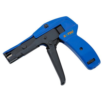 KATSU Cable Tie Gun for Cable Ties Heavy-Duty Professional Tensioning and Cutting Tool with Automatic Flush Cutting for Plastic Nylon Ties 417513