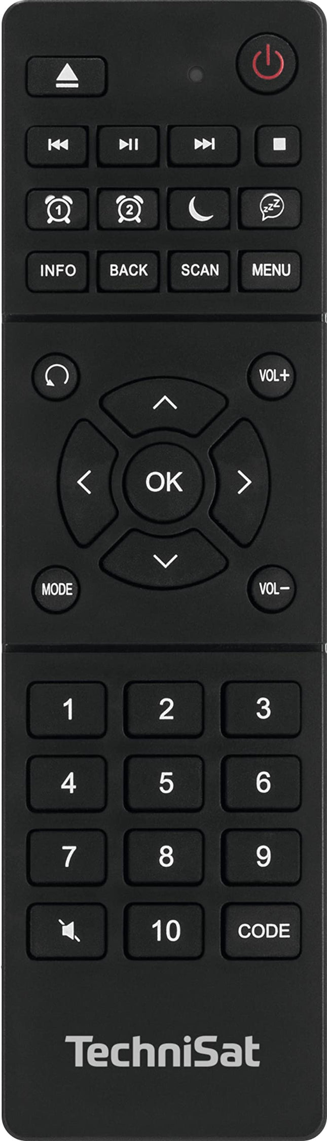 TechniSat TECHNICONTROL DAB+ - Learning universal remote control for selected DAB+ digital radios from TechniSat, black
