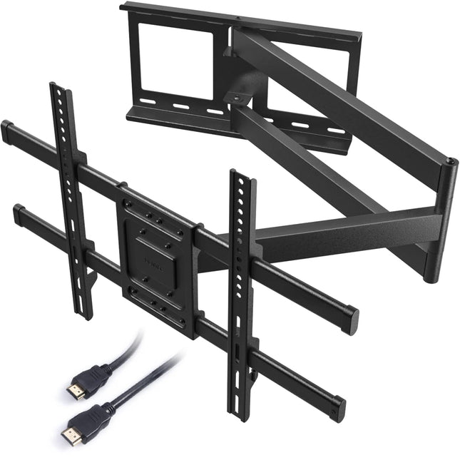 BONTEC teleri seinakinnitus 1040 mm ekstra pika liigendvarrega 32–75-tollistele LCD/LED/OLED lameekraanidele kuni 60 kg kaaluga, kallutatav, pööratav ja pööratav, telerikinnitus, max VESA 600 x 400 mm