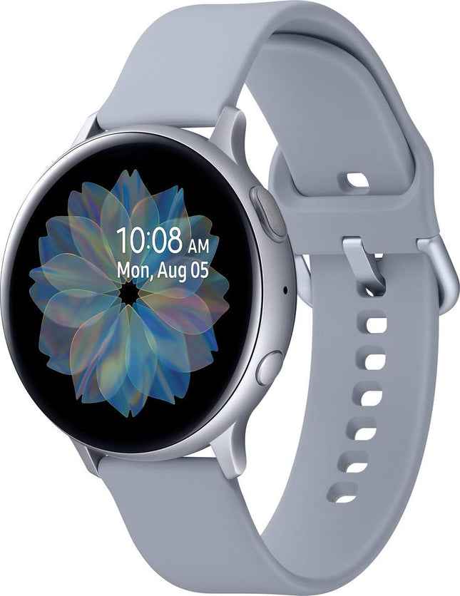 Samsung Galaxy Watch Active2, aluminum fitness tracker, large display, long-lasting battery, water-resistant, 44 mm, Bluetooth, silver
