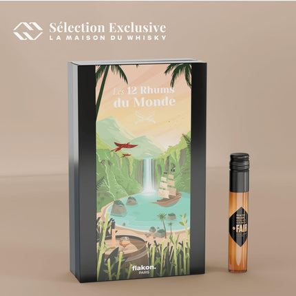 Wine tasting set, 12 wines (100 ml each), including tasting book (12 Rums World calendar)