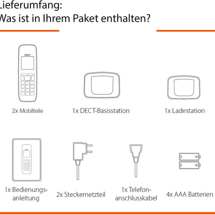 Gigaset Comfort 520A Duo - 2 juhtmeta DECT-telefoni automaatvastajaga - parim helikvaliteet valjuhääldiga - ärge segage - aadressiraamat 200 kontaktile, titaanmust [saksa versioon]