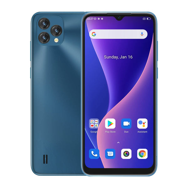 OSCAL C60 Android 11 4G nutitelefon, lukustamata, Helio A22 neljatuumaline, 4 GB muutmälu + 32 GB ROM, 6,53-tolline HD+ ekraan, kahe SIM-kaardiga mobiiltelefon, 13 MP + 5 MP topeltkaamera, 4780 mAh aku, GPS, WiFi, näotuvastus, sinine