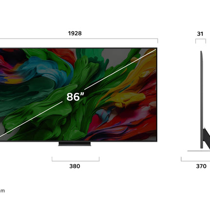 LG 86QNED86A6A 86-tolline (218 cm) 4K QNED evo tehisintellektiga teler (α8 Gen2 4K tehisintellektiga protsessor, webOS 25, 120 Hz (VRR kuni 144 Hz)) [mudeliaasta 2025]
