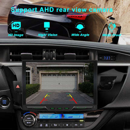 10,1 Zoll Einzel DIN Autoradio Android 13.0 mit 360-Grad-Drehung, drahtloser CarPlay- und Android Auto-Unterstützung, mit 8-Core 4+64GB/GPS-Navigation/DAB+/Bluetooth/WiFi, MIC/Rückfahrkamera