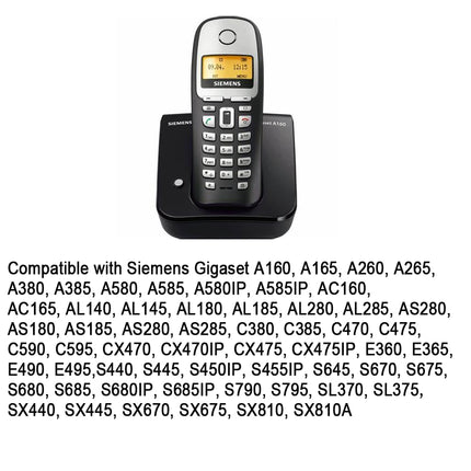 ENJOY-UNIQUE 6.5V 600mAh Power Supply Charger Adapter Compatible with Siemens Gigaset A165 A580 AL140 AS280 C380 CX470 E360 S440 SL370 SX440 Cordless Phone Replacement Original C39280-Z4-C557