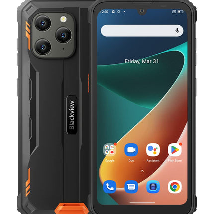 Blackview Outdoor Smartphone Without Contract BV5300 PRO, ArcSoft® 13MP+8MP, 7GB+64GB(1TB Expansion), 3 Card Slots, Android 12 DUAL SIM IP68 Waterproof Smartphone, 6.1'' HD+, 6580mAh Battery, Orange