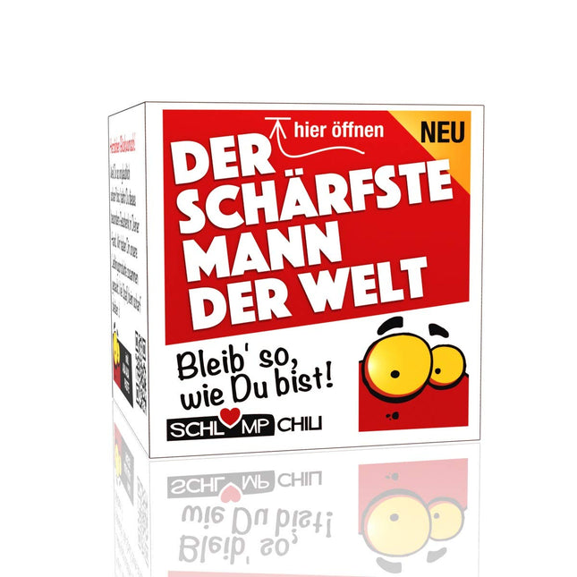 Schlump-Chili Maailma kuumim mees - naljakas kinkekomplekt meestele nt sünnipäevadeks, isadepäevaks, jõuludeks, lihavõttepühadeks, sõbrapäevaks