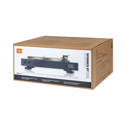 JBL Spinner BT – High-quality record player with Bluetooth and aptXTM HD – Black and Gold