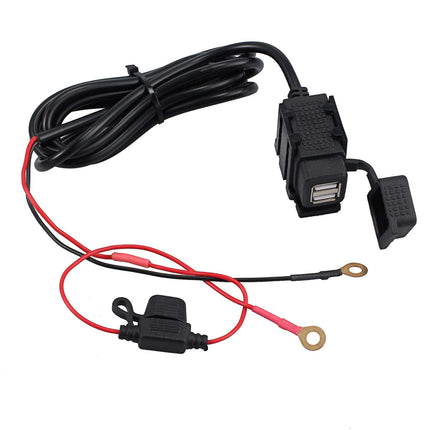 eSynic mootorratta USB-laadija topeltpesa 2.1A/1.0A universaalne USB-toiteport sobib 12V/24V veekindla USB-toitepordi mootorratta ja jalgratta laadimispesaga