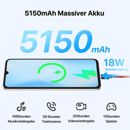 UMIDIGI F3S Androidi nutitelefon ilma lepinguta, 6 GB + 128 GB mobiiltelefon ilma lepinguta, 6,7-tolline telefon, 48 MP kolmekordne kaamera, 5150 mAh aku Android 11 nutikas mobiiltelefon sõrmejäljelugeja/oktatuumaline/4G LTE