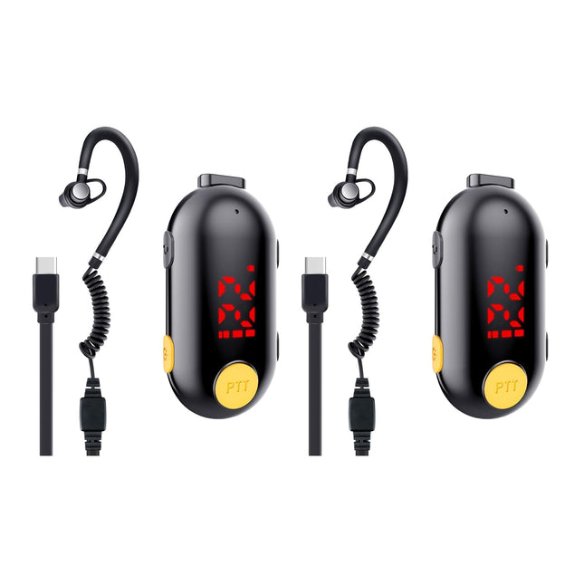 SMP raadio peakomplekti ja mikrofoniga, Super Mini Walkie Talkie kahesuunaline raadio kaasaskantav FM-transiiver restoranidele, välistingimustes sportimiseks, supermarketitele, haiglatele, turismile, töökohale, 2 pakki