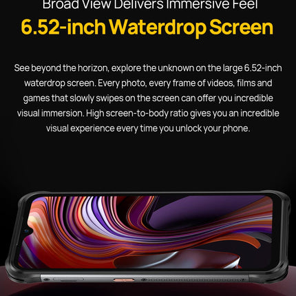 Ulefone Power Armor 14 Outdoor Smartphone without Contract, 10000mAh Battery, Helio G35 4GB 64GB, 6.52'' 20MP + 16MP Camera (Underwater Photography), IP68 IP69K Android 11 Rugged Phone, NFC Wireless Charging GPS
