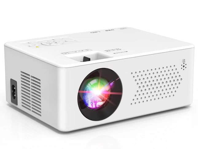 PURSHE miniprojektor, mini Bluetooth-projektor Full HD 1080P kaasaskantav välistingimustes filmiprojektor iOS-ile, Androidile, Windowsile, ühildub teleripulga/HDMI/nutitelefoni/mängukonsooli/USB-ga [kaasa arvatud kaugjuhtimispult]