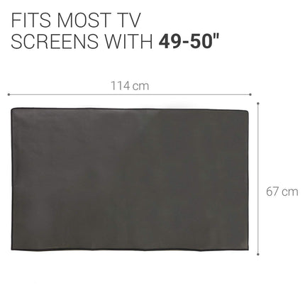kwmobile 49-50" TV Cover - Indoor TV Screen Protector Cover - TV Screen Dust Cover - Dark Grey