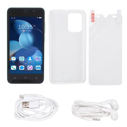 Elprico 8Pro mobiiltelefonid, 5-tolline kahe SIM-kaardiga nutitelefon ilma lepinguta, 2 GB muutmälu, 32 GB ROM, 2 MP + 5 MP kaamera, 2200 mAh, näotuvastusega telefon Androidile (roheline)