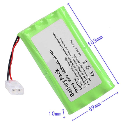 SHAWOROCE 2400mAh 9.6V NI-MH AA aku RC autodele, elektrilistele mänguasjadele, veoautodele, ehituskalluritele, lennukitele, robotitele, kaugjuhtimispuldiga laetavatele veoautodele, ehitussõidukitele, kaugjuhtimispuldid + USB laadimiskaabel