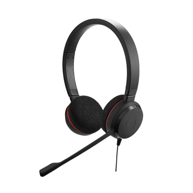 Jabra Evolve 20 SE UC stereopeakomplekt – VoIP-telefonide ühendatud kommunikatsioonikõrvaklapid passiivse mürasummutusega – USB-A-kaabel kõnede juhtimisega – must