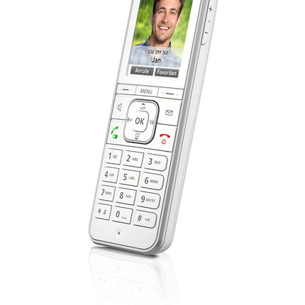 FRITZ!Fon C6 DECT mugavustelefon (kvaliteetne värviekraan, HD-telefoniteenus, interneti-/mugavusteenused, FRITZ!Boxi funktsioonide juhtimine) valge, saksakeelne versioon