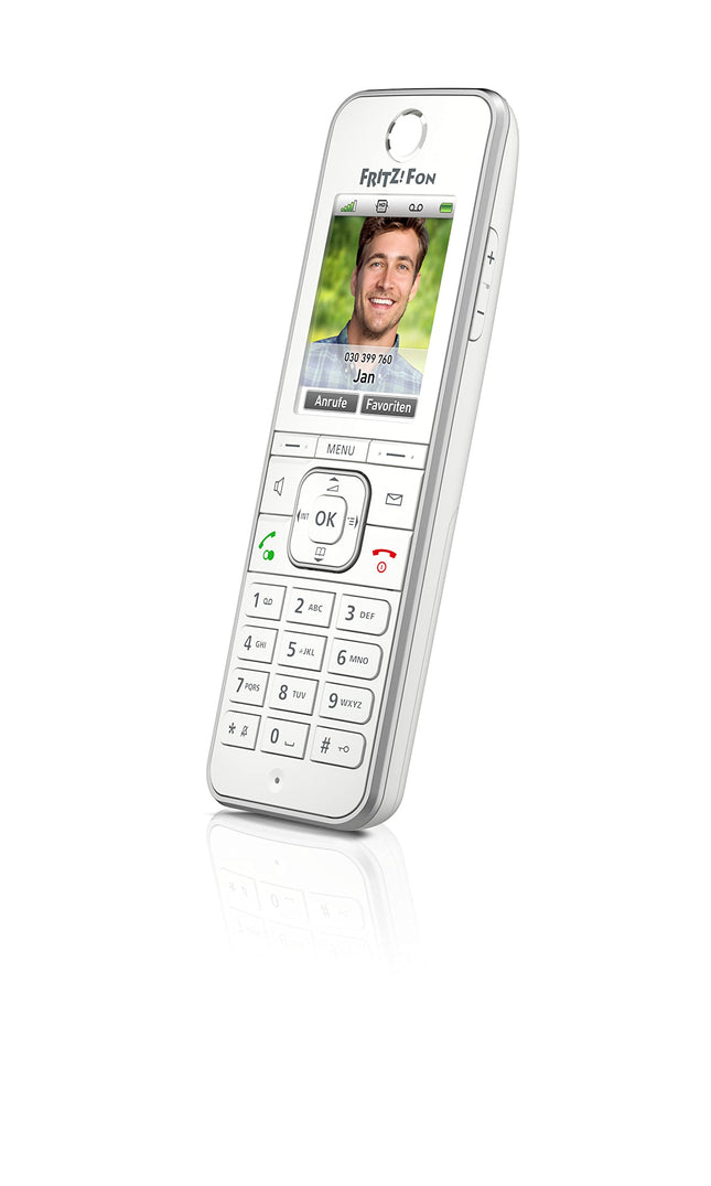 FRITZ!Fon C6 DECT mugavustelefon (kvaliteetne värviekraan, HD-telefoniteenus, interneti-/mugavusteenused, FRITZ!Boxi funktsioonide juhtimine) valge, saksakeelne versioon