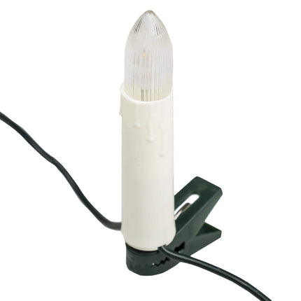 Idena 38192 - LED-küünlakett 30 sooja valge LED-iga, 30 küünalt klambritega, toitepistikuga, umbes 16 m pikk, siseruumides kasutamiseks, jõulupuu ja jõulukimbu kaunistuseks