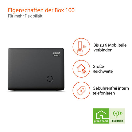 Gigaset CL660HX - DECT juhtmeta telefon ruuteritele - Fritzbox, antratsiitmetallik ja DECT baasjaam Box 100 teie enda sidesüsteemi jaoks Gigaset telefonidega, mustas värvitoonis
