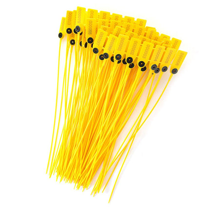 KIMISS 100 * Plasttihend 100 tk kollane pakend veoautole plastist turvatihend 40 cm silt kaabliside numbriga