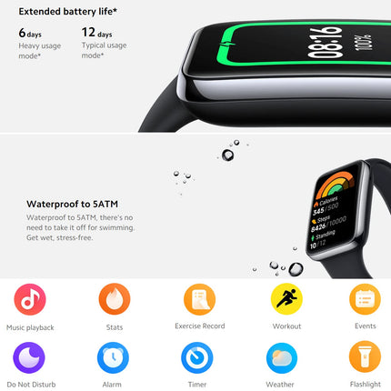 Xiaomi Band 7 Pro nutikell GPS-iga (globaalne versioon), tervise- ja fitness-aktiivsuse jälgija, kõrgresolutsiooniga AMOLED-ekraan, pulsisageduse ja õhurõhu jälgimine, 12-päevane aku tööiga, must