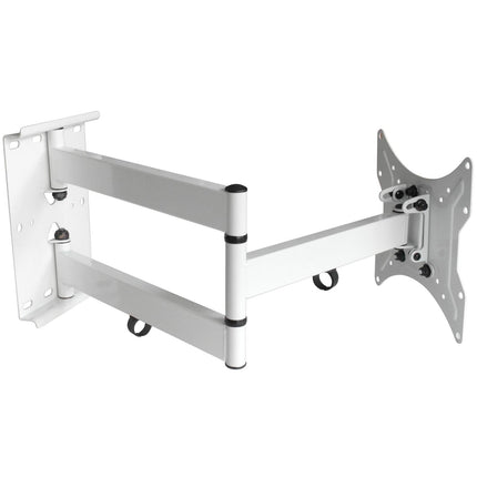 Drall universaalne teleri seinakinnitus 16–55 tolli (40–139,7 cm) jaoks – pikendatav kuni 65 cm, pööratav ja kallutatav – kinnitus LED LCD 3D HD plasmateleritele – VESA 100 200 valge Mudel: L22W