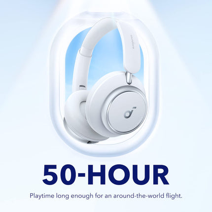 Soundcore by Anker Space Q45 Bluetooth-kõrvaklapid, adaptiivne aktiivne mürasummutus kuni 98%, 50 tundi taasesitust, rakenduste juhtimine, LDAC kõrglahutusega juhtmevaba heli, kerge disain, kristallselged kõned
