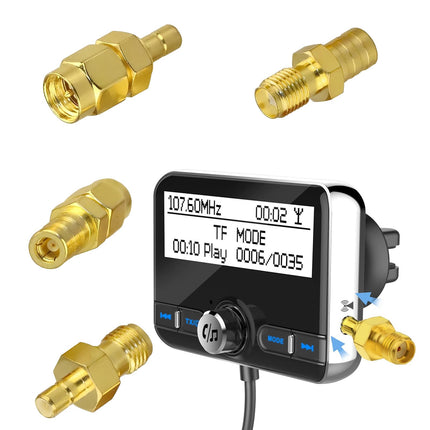 4 pieces car antenna adapter SMB female to SMA male with pin, DAB radio antenna adapter, RF adapter connector for car satellite radio antenna antenna cable pigtail
