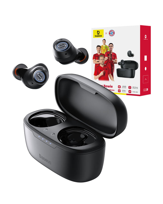 Baseus Bluetooth kõrvaklapid juhtmevabad -48dB hübriidse aktiivse mürasummutusega, 140 tundi mänguaega, IPX6 veekindlus, 4 ENC mikrofoni, 0,038 s madal latentsus, Bluetooth 5.3 - Bowie MA10